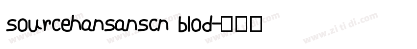 sourcehansanscn blod字体转换